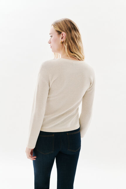 Gilet Mleonard ecru femme