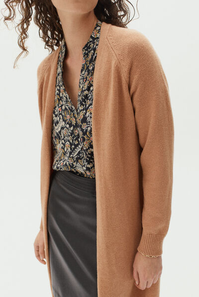 gilet armelle camel femme