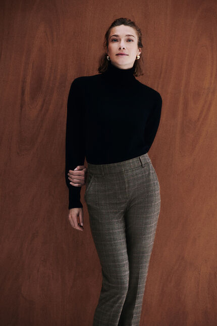 Pantalón psidiko3 marrón oscuro mujer