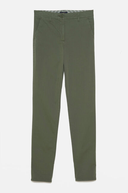 Pantalón adelmo verde caqui mujer