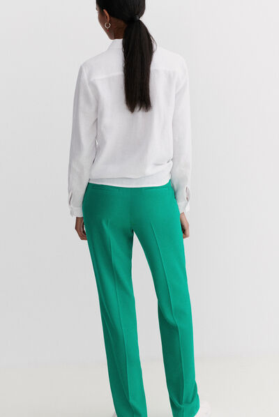 pantalon clement vert emeraude femme
