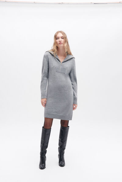 Vestido rilana gris mujer