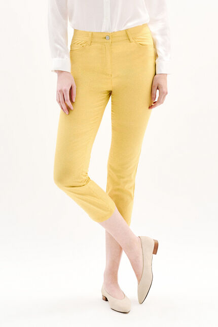 Mason cropped pants lemon yellow woman