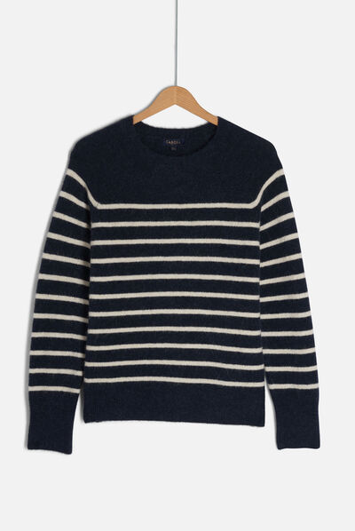 pull fabian bleu marine femme