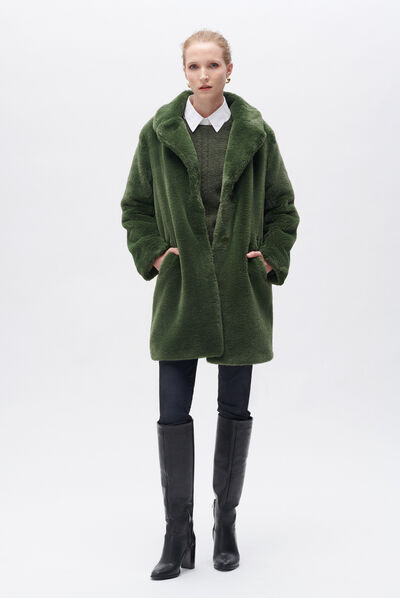 Manteau glovis vert clair femme