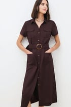 Rlaurine dress dark brown woman