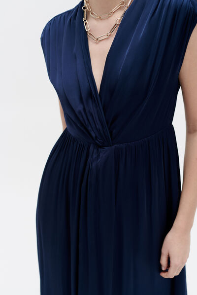 Abito raria blu navy donna