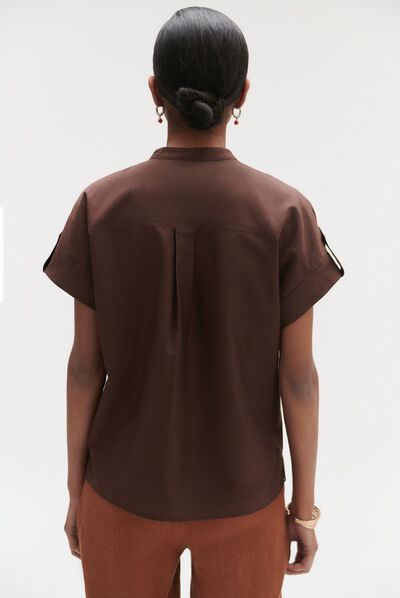 Camicia Allan marrone scuro donna