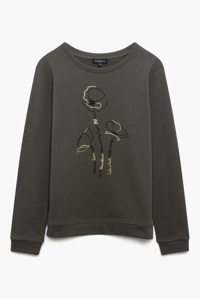 Sweat Jason vert kaki femme