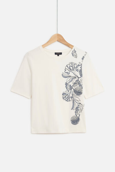 t-shirt nour ivoire femme