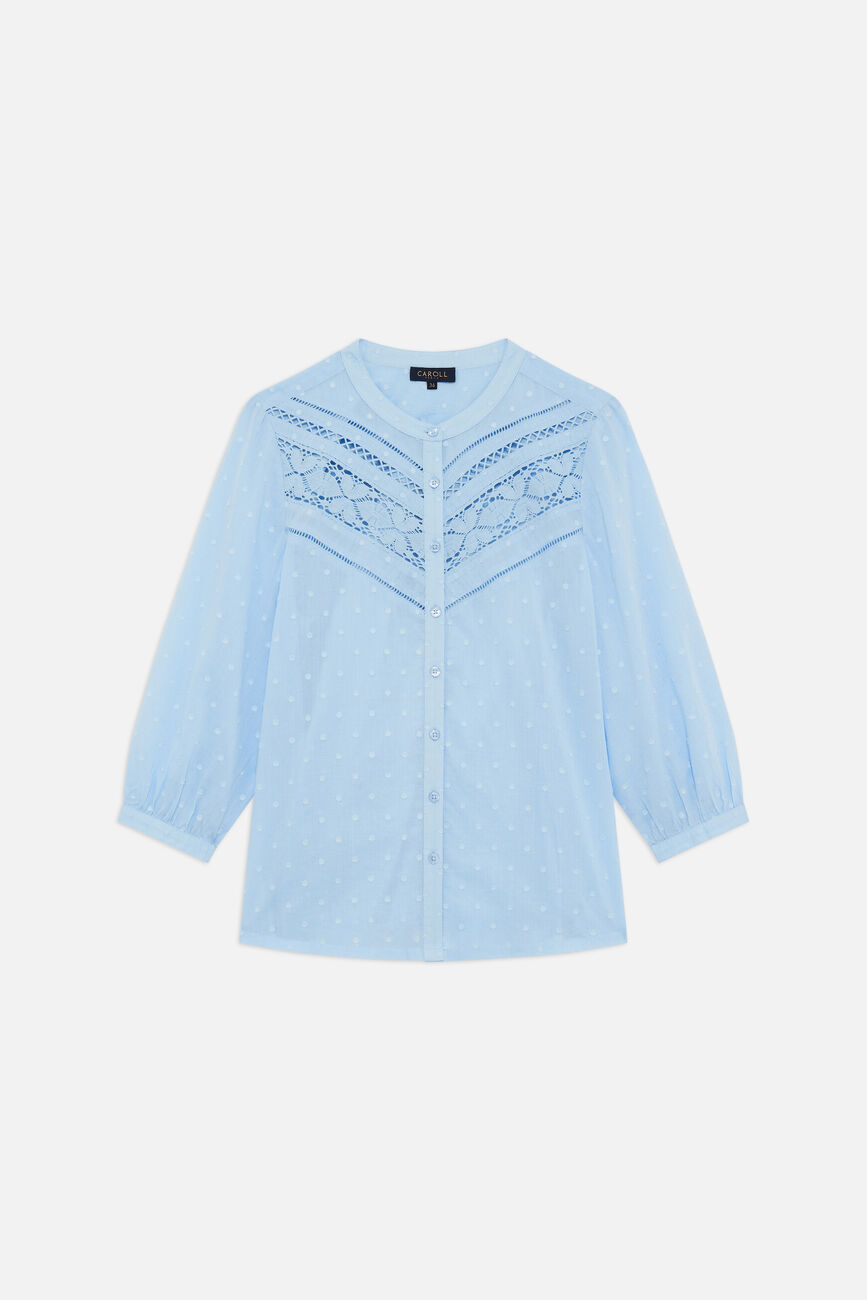 Camisa Cbonnie azul céu mulher