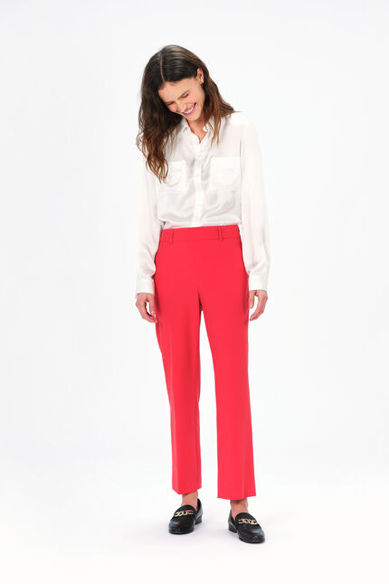 Pantalon polga rouge femme