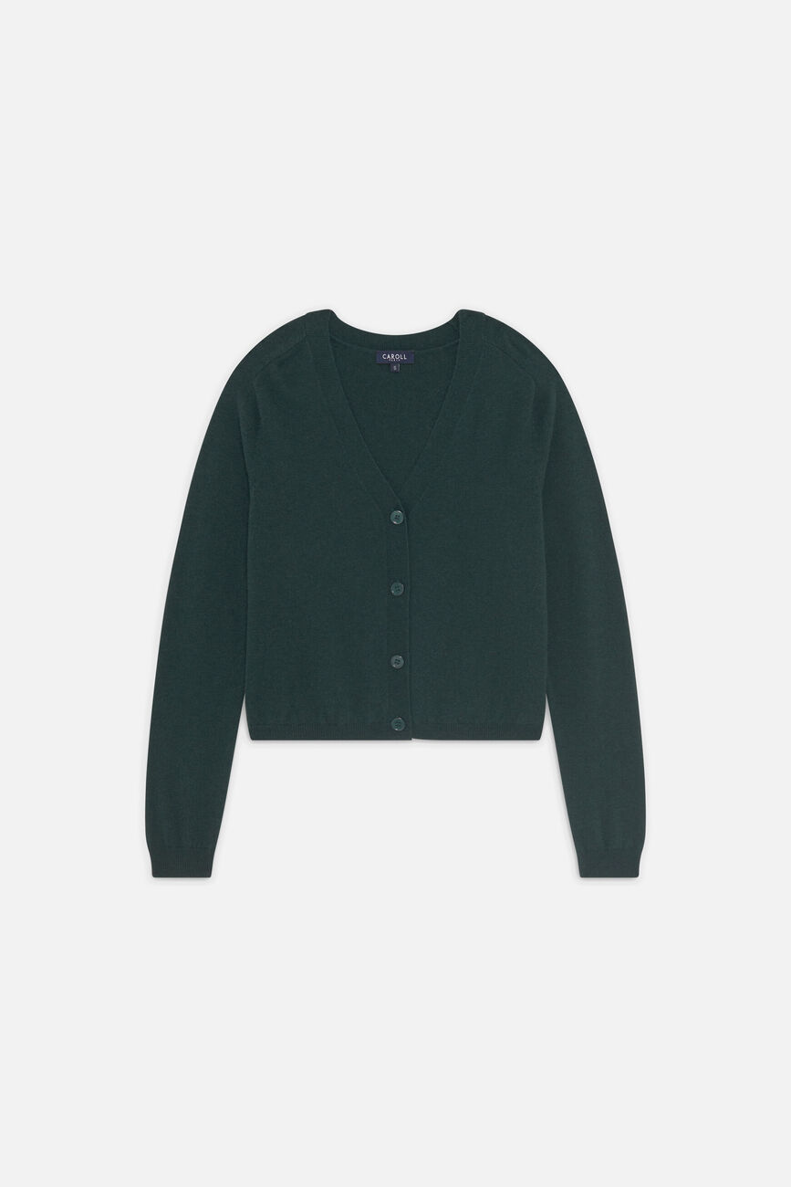 Mtheodore cardigan dark green woman