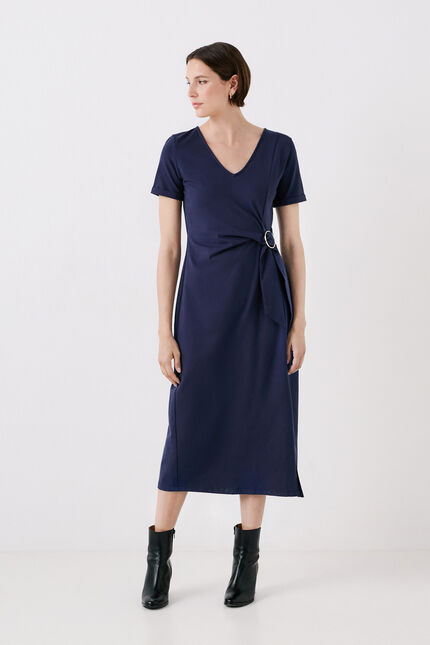 raika jurk marineblauw vrouw