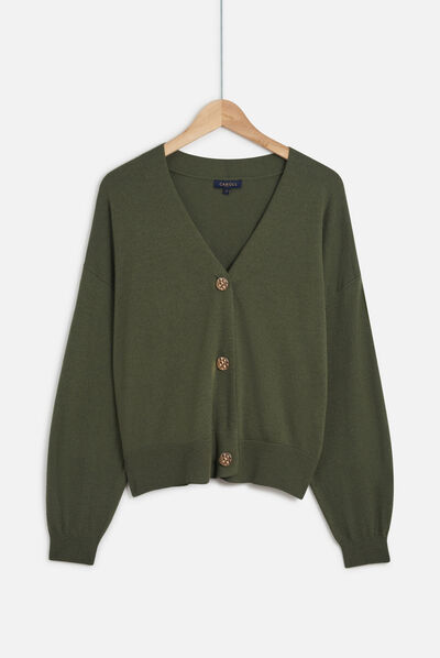 gilet valeria vert kaki femme