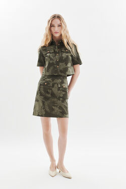 Jupe Jane vert kaki femme
