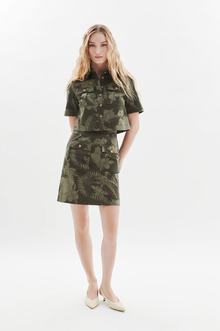 Jupe Jane vert kaki femme