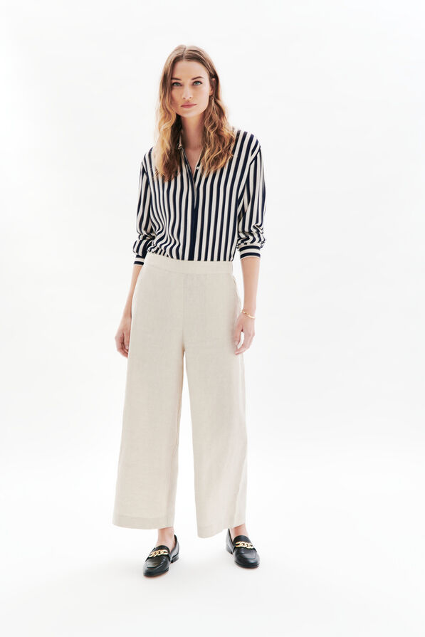 100 linnen broek pandi zand vrouw 100% linnen Broek Pandi zand vrouw