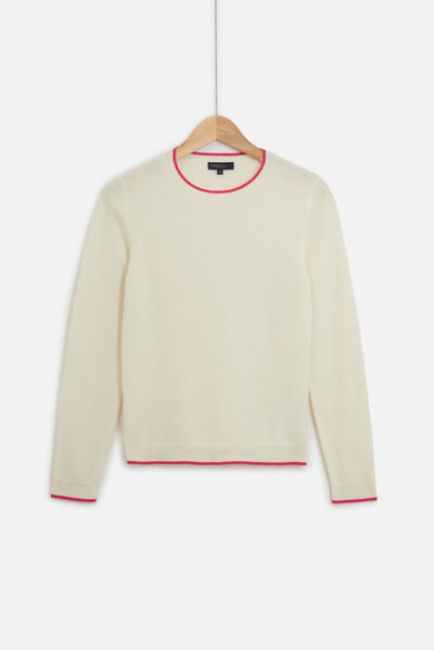pull margaux 100% laine ivoire femme