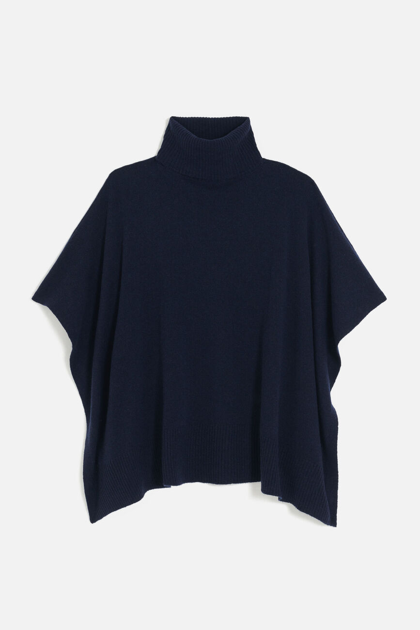 helise poncho navy blue woman
