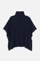 helise poncho navy blue woman