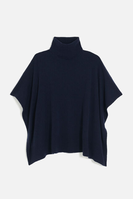 helise poncho navy blue woman