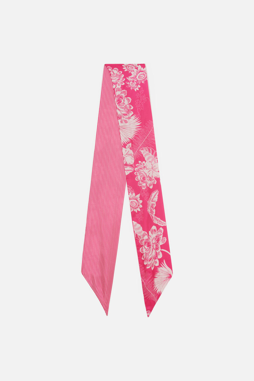 Foulard Mila 100% soie rose fushia femme