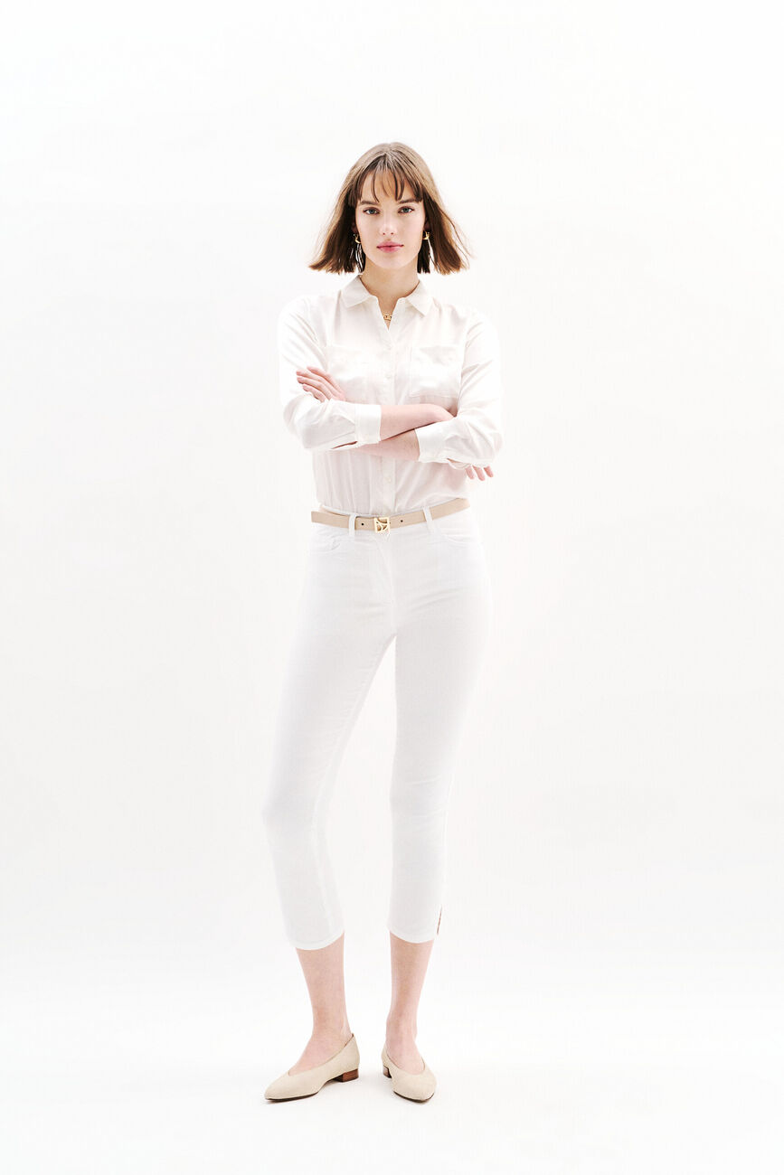 pantacourt mason blanc femme