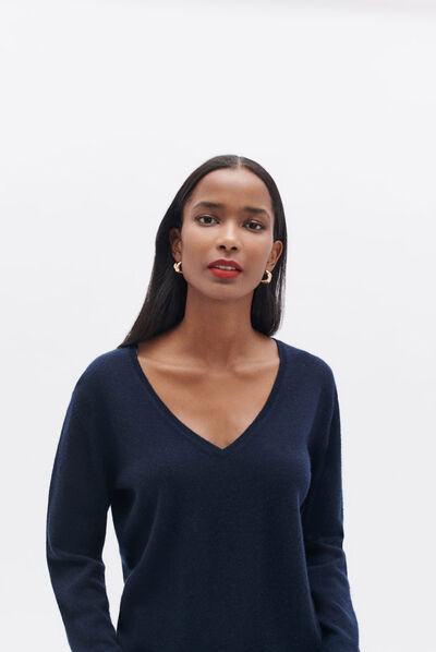 Pull marianne bleu marine femme