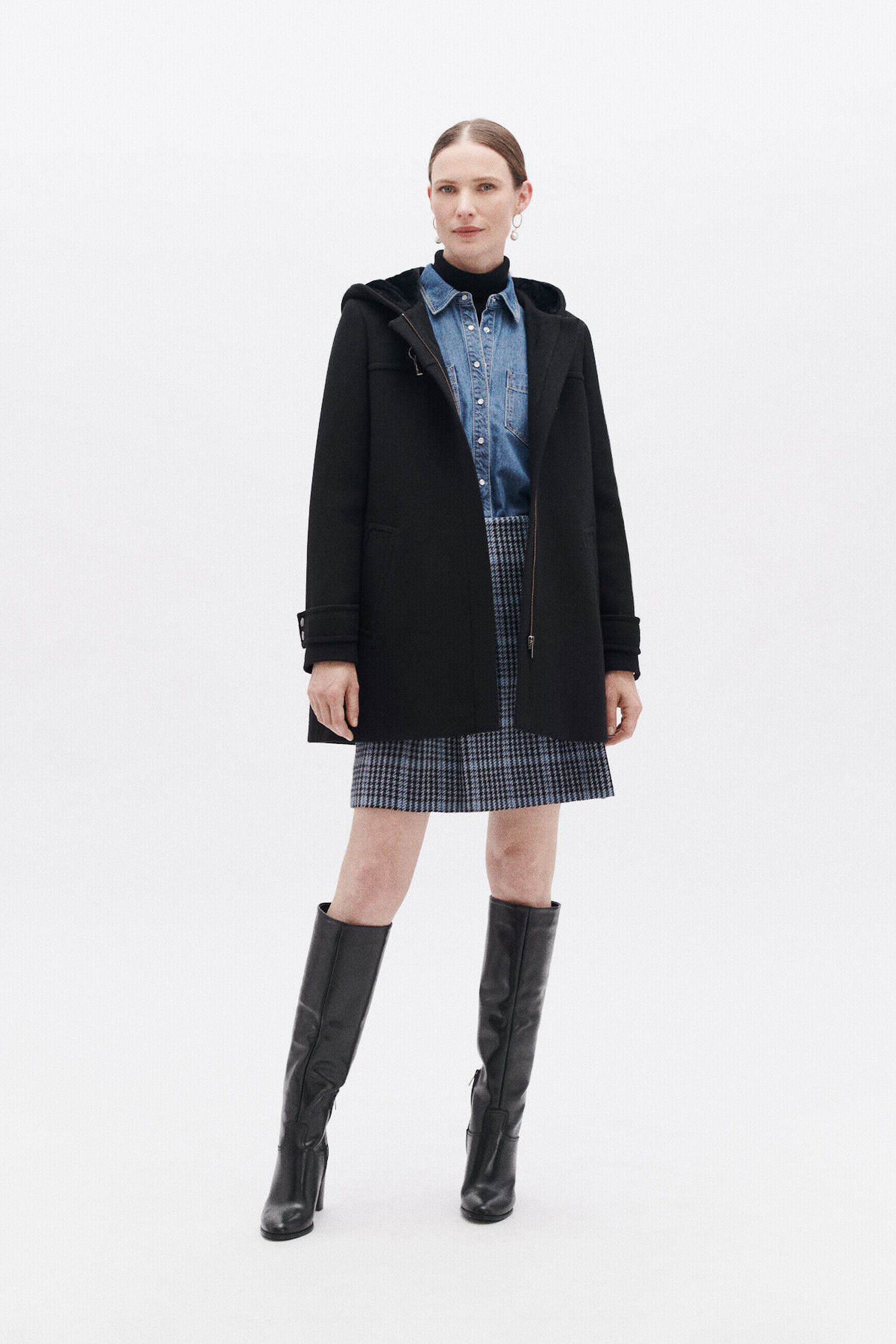 Manteau guimotin noir femme