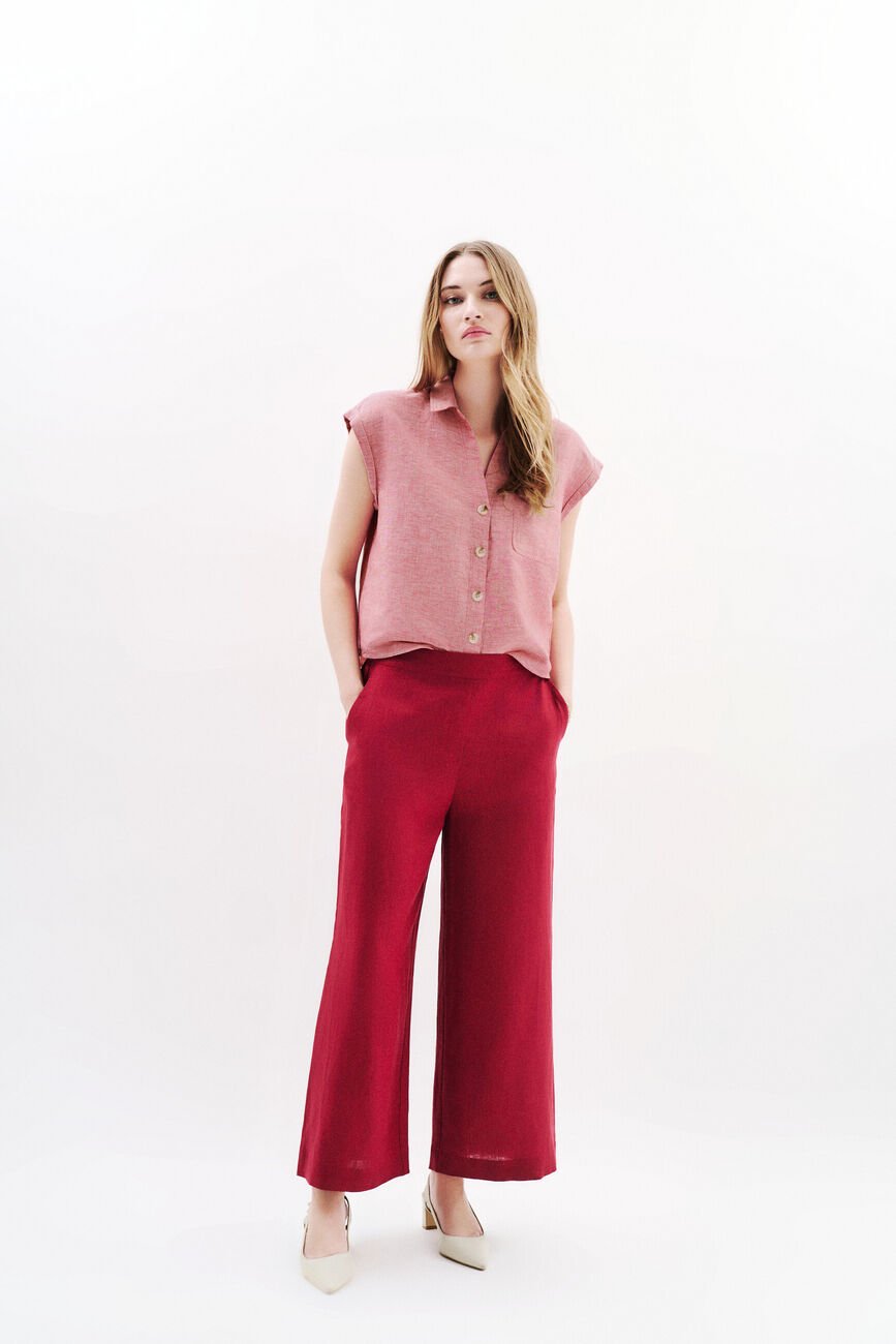Chemise Cemila bordeaux femme