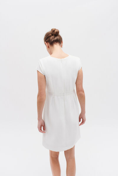 robe structuree myra ivoire femme