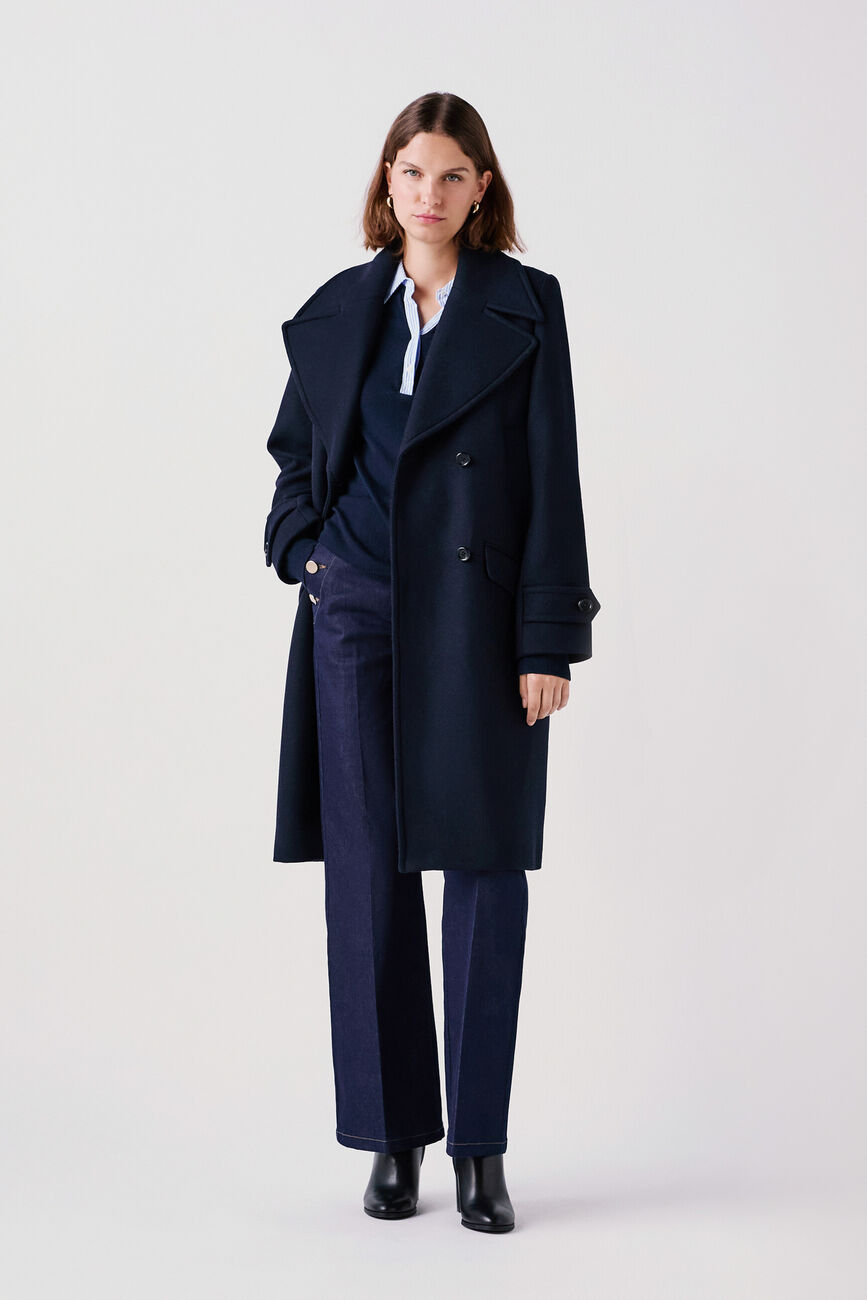 Marin coat navy blue woman
