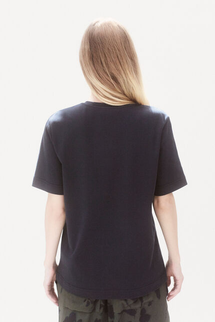 T-shirt thugo bleu marine femme
