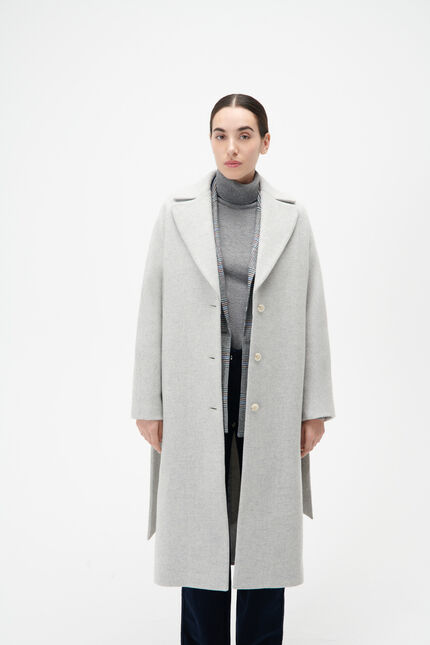 Manteau gapitre gris clair femme