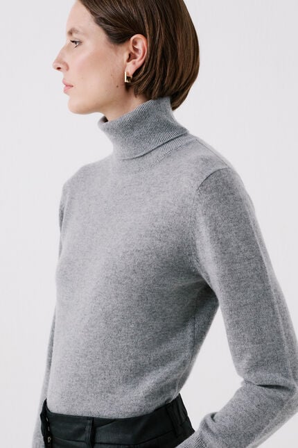 Pullover dylan b 100% Kaschmir hellgrau damen
