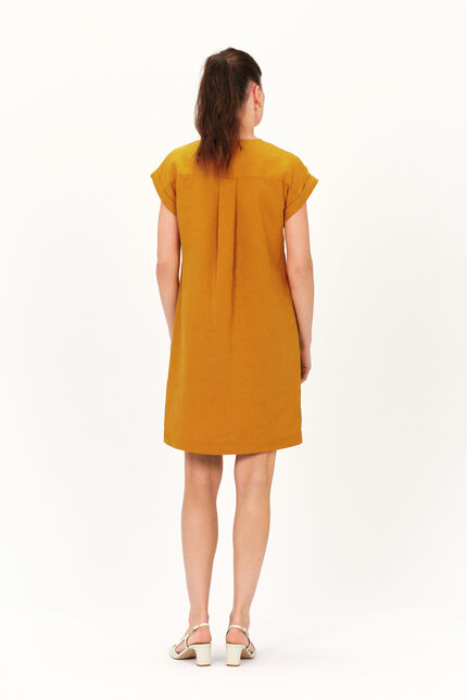 Abito Mirabelle 100% lino marrone chiaro donna