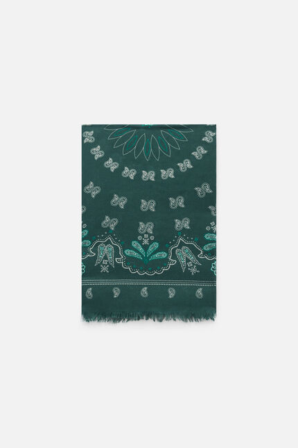 Foulard blue vert fonce femme