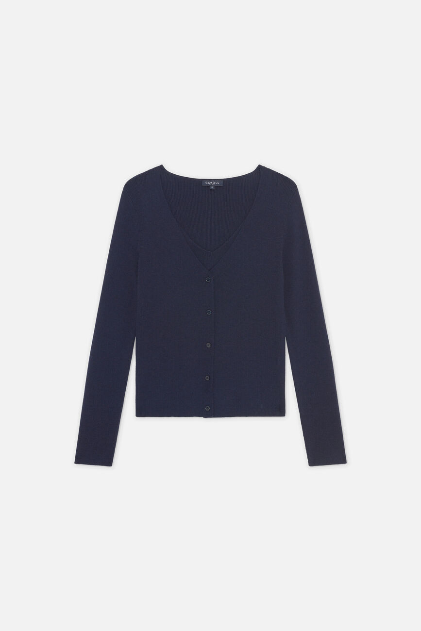 Pull Mwithney bleu marine femme