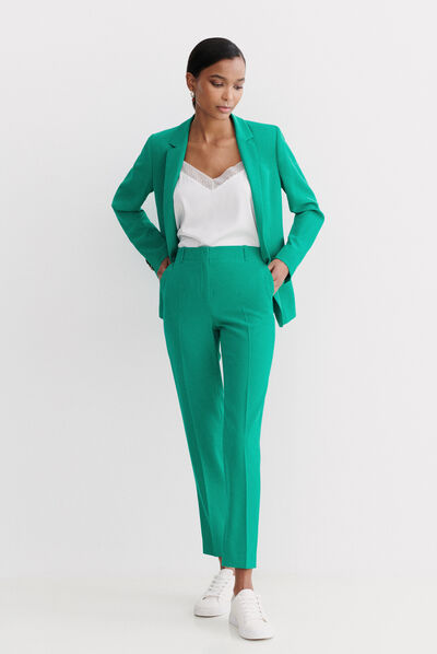 Pantaloni Gautier verde smeraldo donna