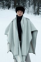 Poncho hester beige woman