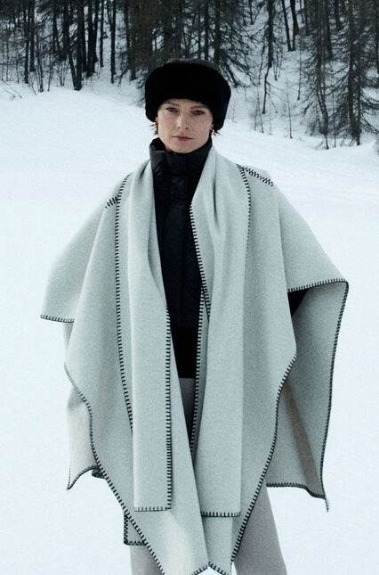 Poncho hester beige donna