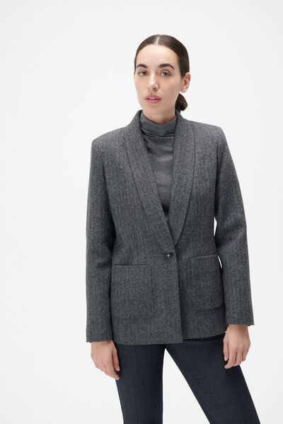 Giacca valeria grigio scuro donna
