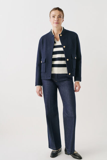 Manteau gvalentin bleu marine femme
