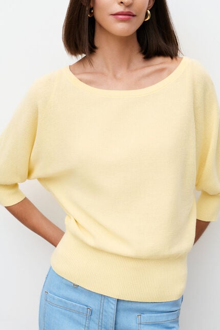 Jersey joan oversize amarillo pastel mujer