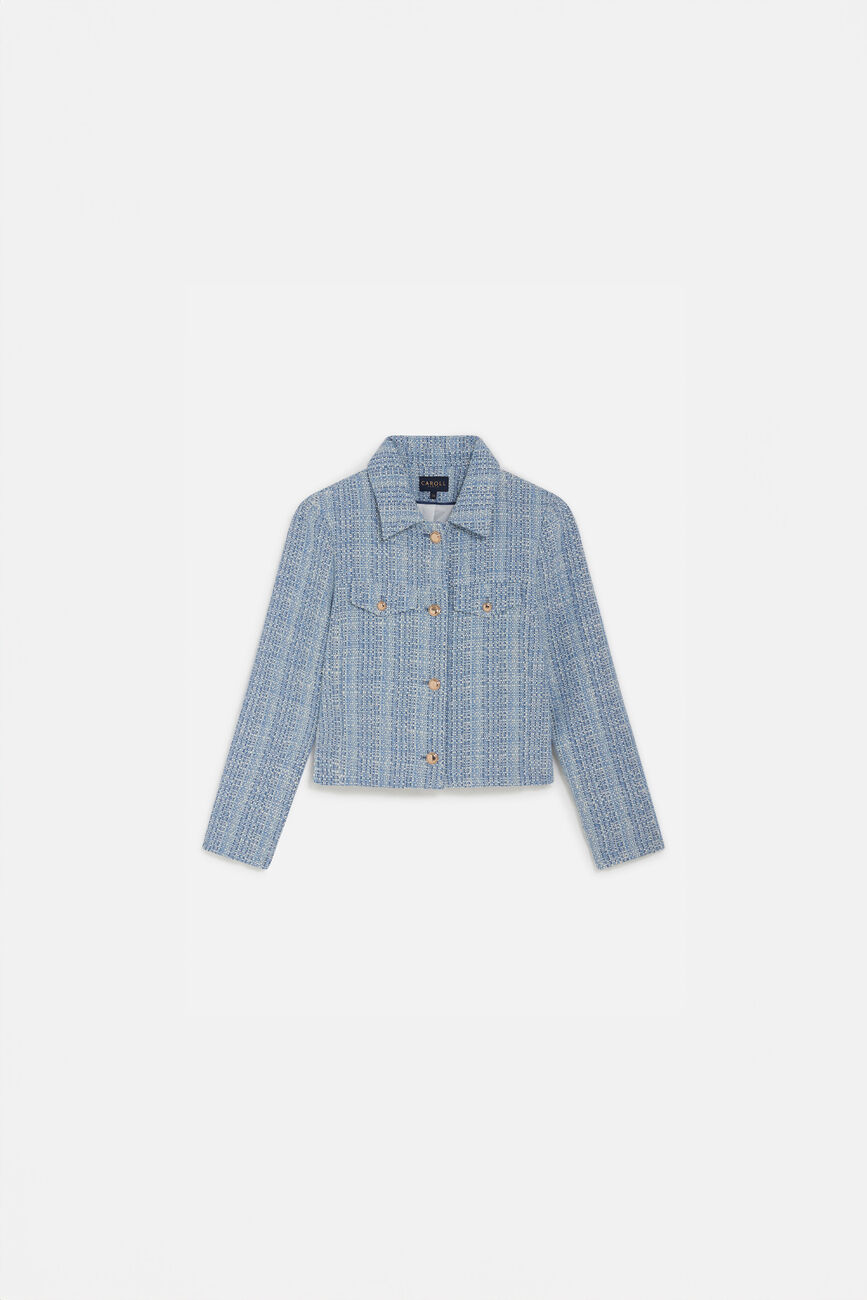 Veste volaje bleu femme