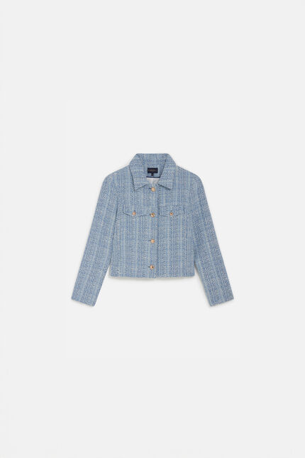 Veste volaje bleu femme