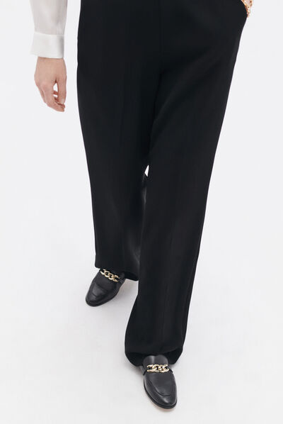 Pantalón Pleo negro mujer