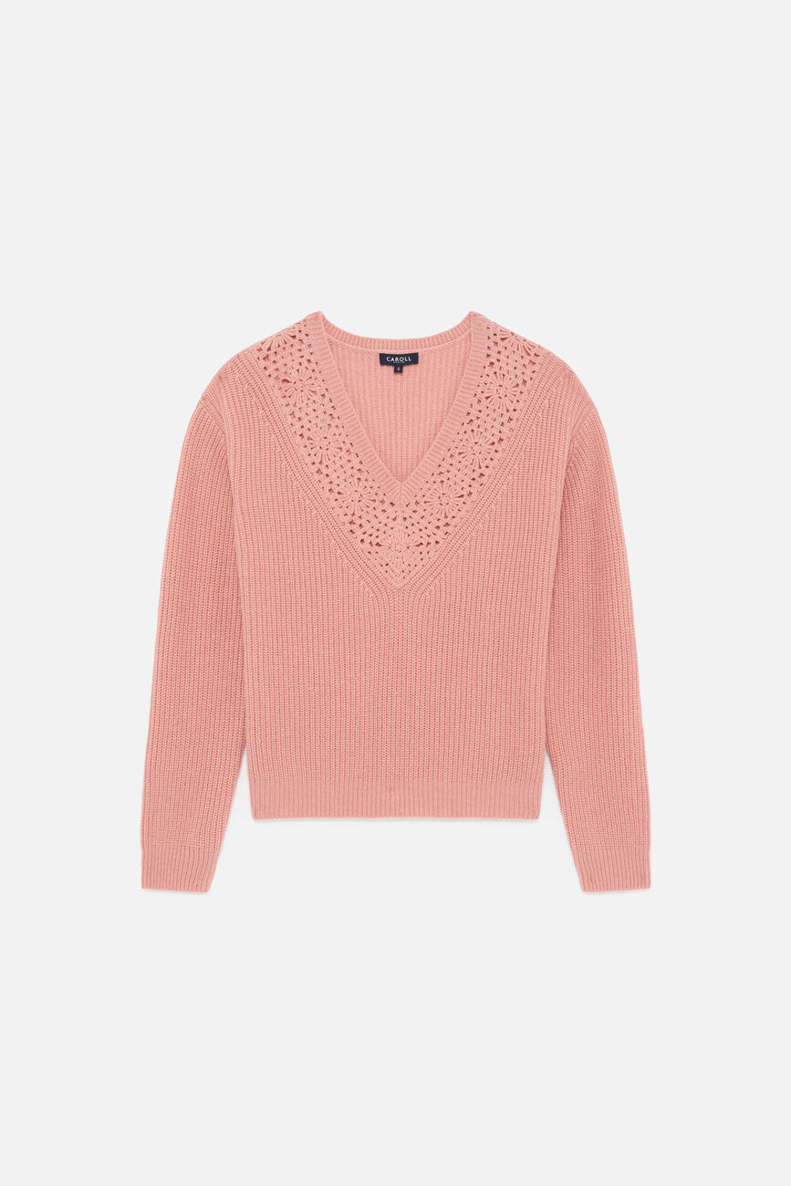 Pull Mrosa rose pastel femme