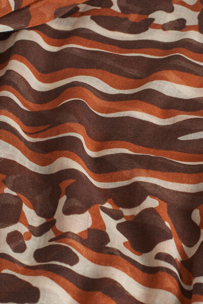 foulard noemie marron cognac femme